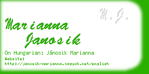 marianna janosik business card